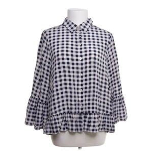 Kokoon Silk Ruffle Gingham‎ Blouse Size XS
